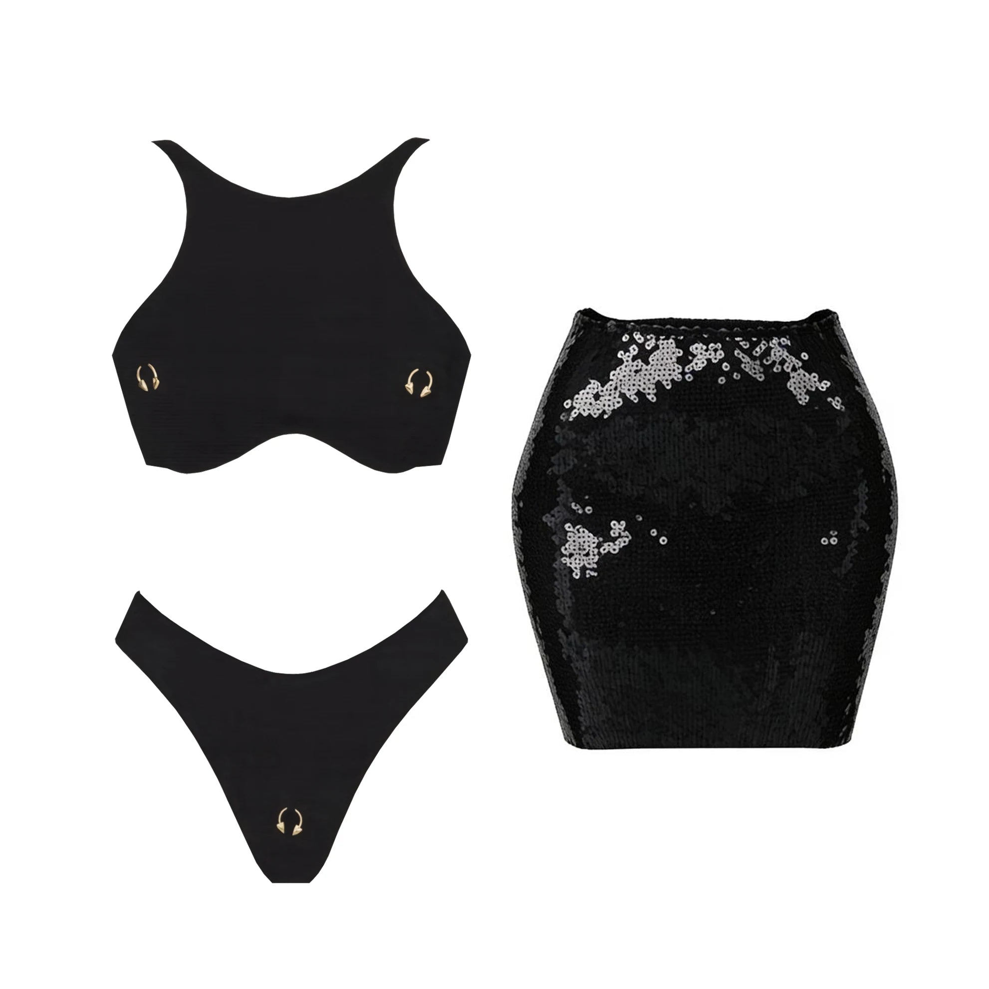 2026 2tlg. sexy Damen-Badeanzug, einteilig, weibliche Bademode, unifarben, Biquini, hoch geschnitten, Monokini, Push-Up-Badeanzüge, Strandmode