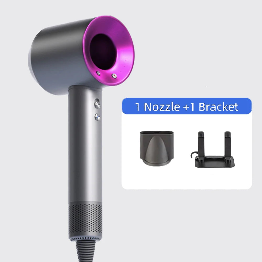 1600W Professioneller Haartrockner mit Negativ-Ionen, 220V, ohne Rotorblätter, Hochgeschwindigkeits-Haartrockner für den Haushalt, Salon-Stil-Werkzeug