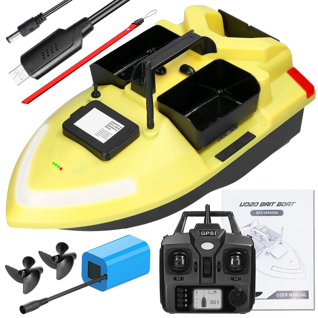 Modernes GPS-Futterboot mit 3 Köderbehältern, 12000mAh kabelloses Futterboot mit automatischer Rückkehrfunktion, verschiedene Stile