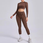 Nahtlose Yoga-Sets Sport-Fitness Hochbund-Hüfthebe-Formhose Rückenfreier BH-Anzug Workout-Gym-Leggings-Sets für Damen