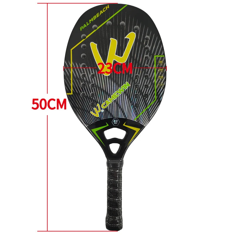 Camewin 3K Beach Tennisschläger, Vollcarbon, raue Oberfläche, Outdoor-Sport-Schläger für Herren, Damen, Erwachsene, Tennisschläger, Neu