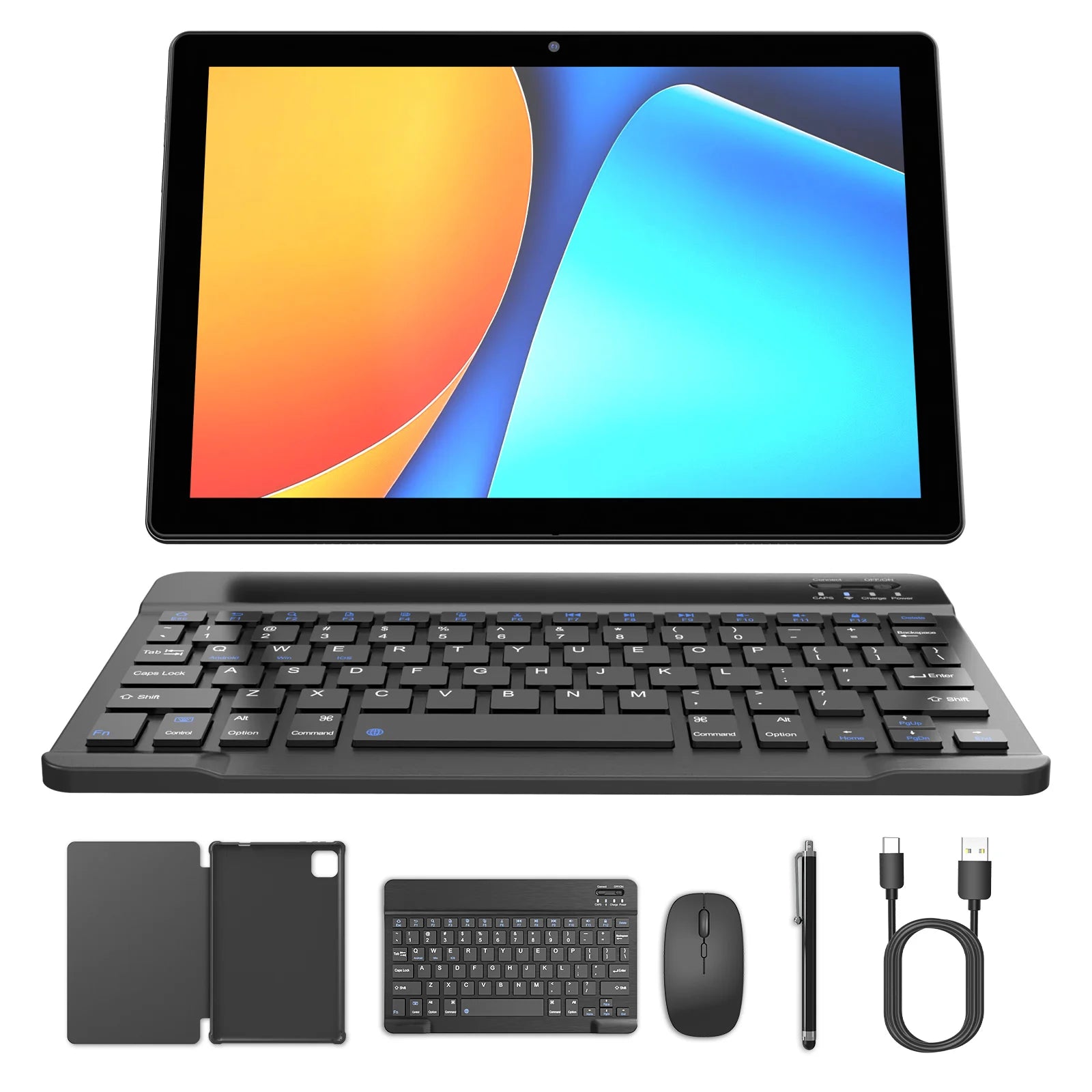 Neueste globale Version Android 15 Tablet, 10-Zoll-Tablet, Quad-Core-Prozessor, 1280*800 Auflösung, 12 (3+9) GB RAM, 64 GB Speicher