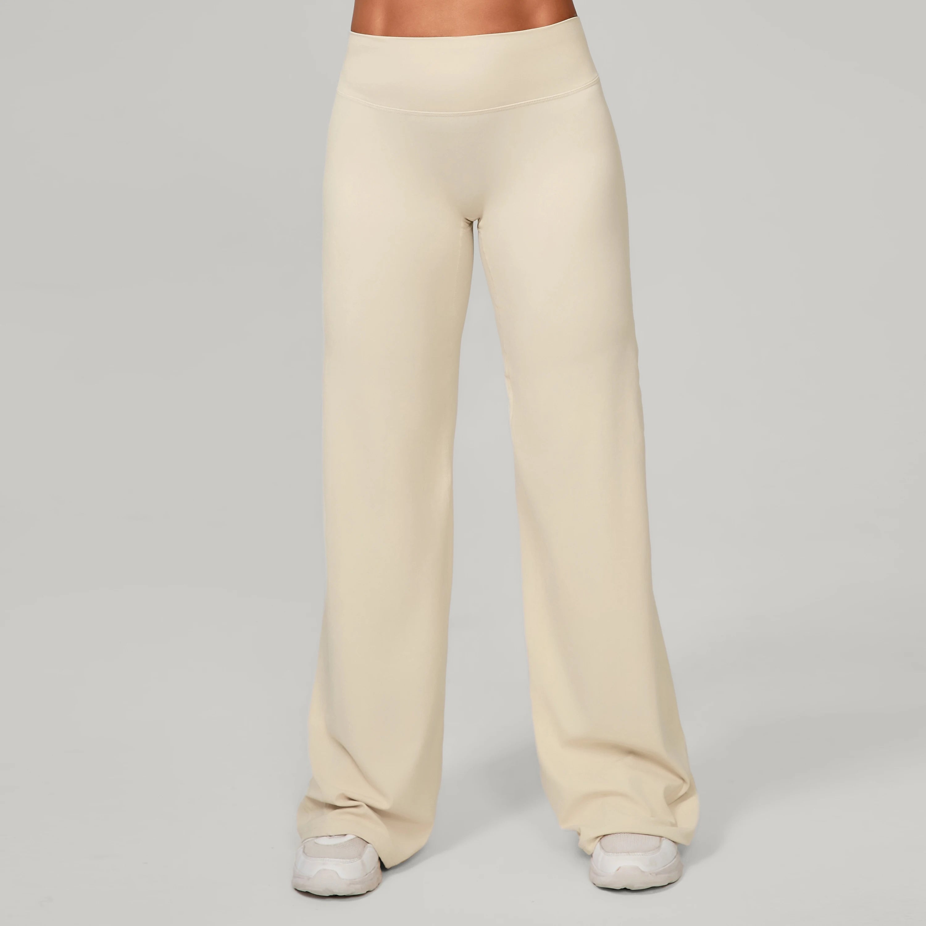 Damen gerade Yoga-Leggings weicher, dehnbarer Stoff Damen-Yogahosen GYM Schweißableitende Eigenschaften Lauf-Sport-Hosen