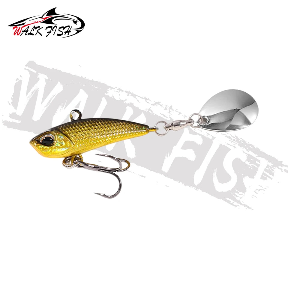 WALK FISH 7g 11g 15g 21g Spinnerbait Metall VIB Angelköder rotierender Schwanz Vibration Pailletten Japan Wobbler Trollingköder Pesca