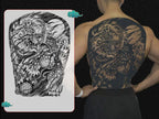 Magic Juice Tinte Wasserdichte Tattoo Aufkleber Große Größe Kräutersaft Temporäre Tattoos Männer Body Art Drache Tiger
