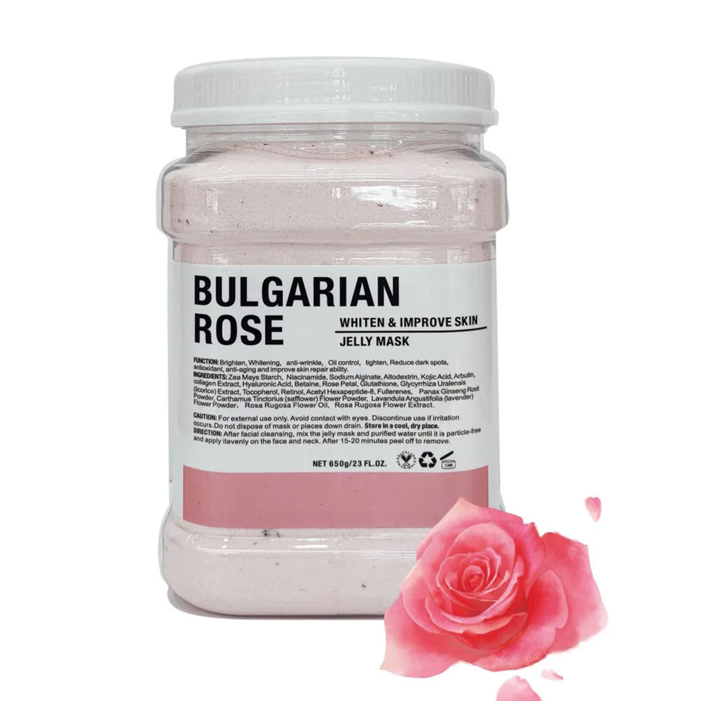 650g Arbutin Rose Jelly Mask Powder DIY Masks Peel Off Vitamin C Hyaluronic Acid Facial Skin Care 24K Gold Mud Mask