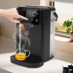 1700W 3L Sofort-Heißwasserspender 3s Heizung LED Touchscreen Wasserkocher 25-99°C Temperaturregelung EU Stecker für Zuhause Büro Schwarz