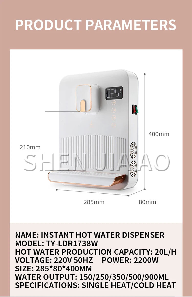 TY-LDR1738W Pipeline-Maschine Wandmontierter Haushalts-Eis-Warm-Heißwasser-Spender 2200W
