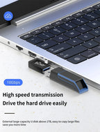 NNBILI USB3.0 Male to Female Right Angle Extension Adapter USB Upward Elbow 90 Degree Adapter 10Gbps For Laptop PC Connector