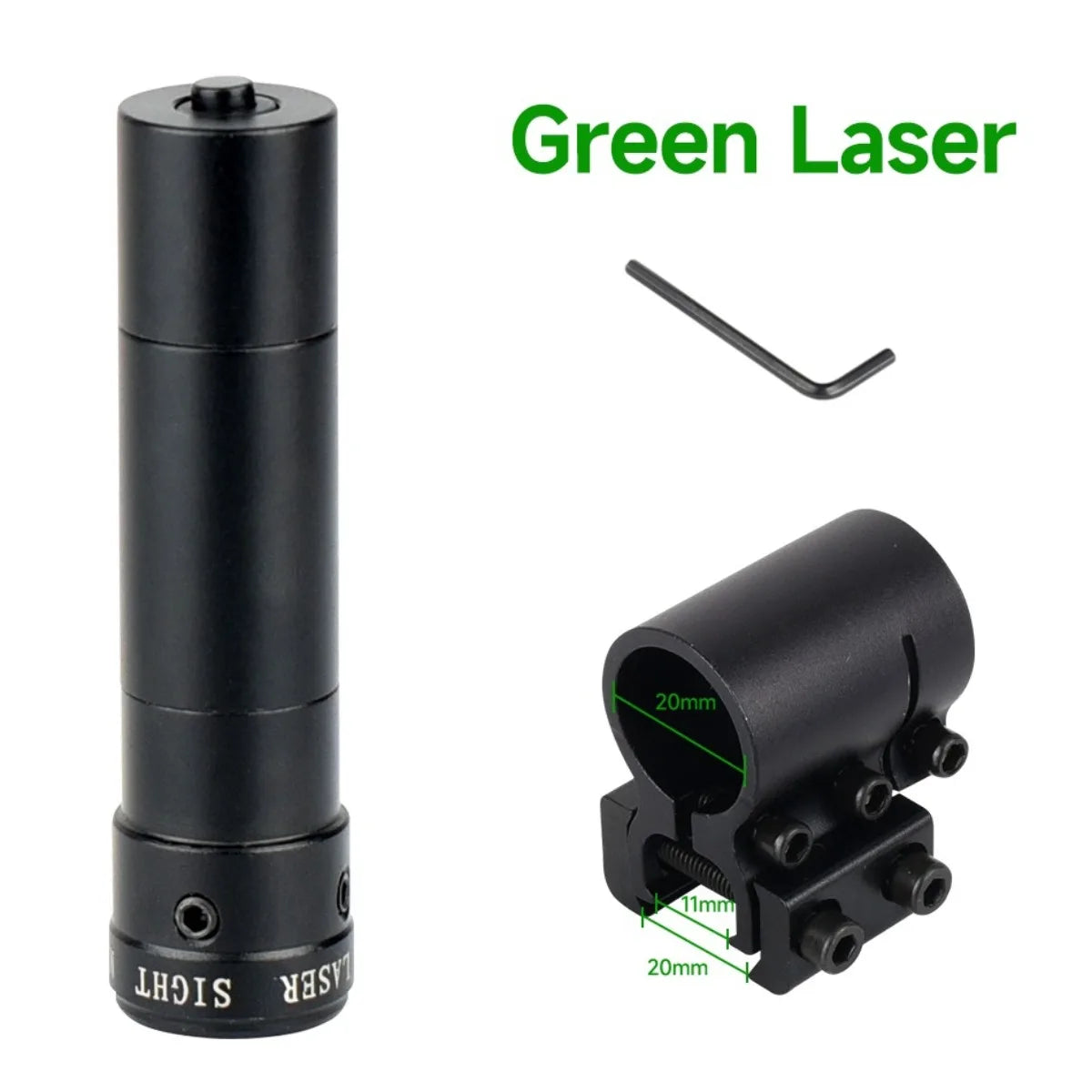 Outdoor Rotpunkt-Rot-/Grün-Laservisier Jagdzubehör Sport-Weitdistanz-Laserkalibrator für 11/20mm Schiene