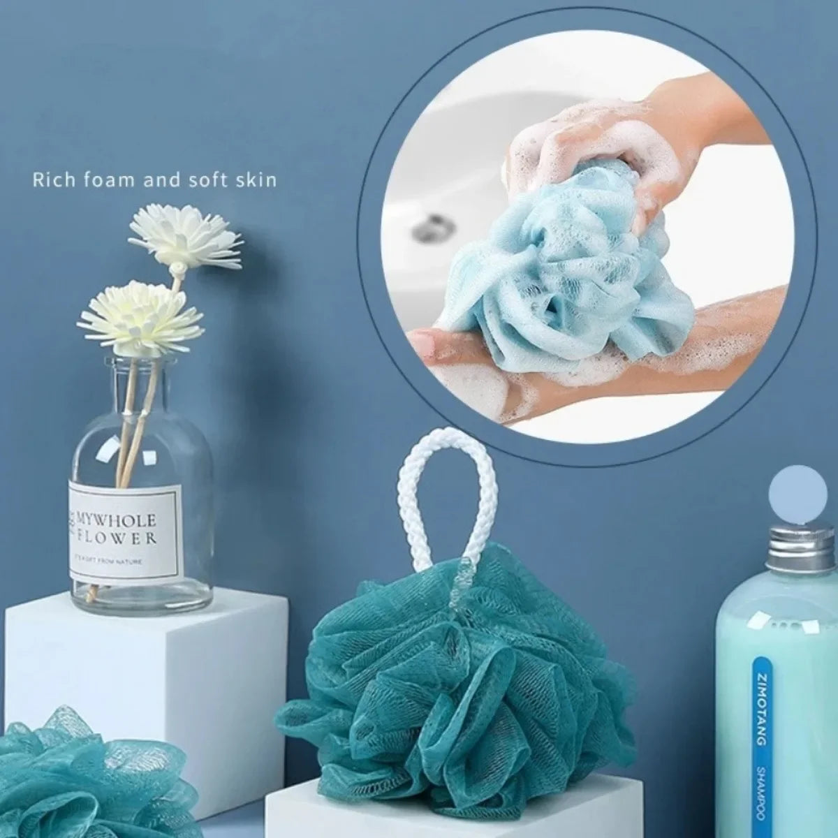 3er-Set Körperpeeling Rückenmassage Peeling Schwamm Badezimmer Badbürste Schrubber Duschbürste Körperwaschpeeling Badzubehör