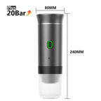 Kabellose elektrische tragbare Espresso-Kaffeemaschine für Auto & Zuhause, Camping-Kaffeemaschine, 3-in-1 Kapsel-Pulver-Reisekaffeemaschine