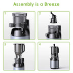 BioloMix Kaltpress-Entsafter, mit 130 mm Einfüllschacht, für ganze Früchte und Gemüse, hohe Saftausbeute, BPA-freier Slow Masticating Juicer