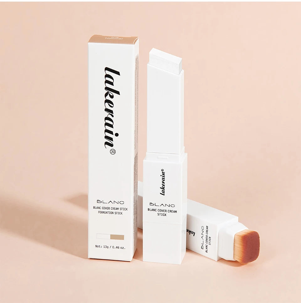 Foundation Stick Farbwechsel-Foundation mit abnehmbarem Pinsel Blanc Cover Cream Stick Farbwechselnde Basis Make-up mit hoher Deckkraft