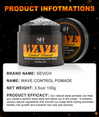 Deep Wave Control Pomade 360 Biotin Sport Starker Halt Wellen Haargel mit Bürste Wellenhaaröl Shampoo Spülung Stylingpflege