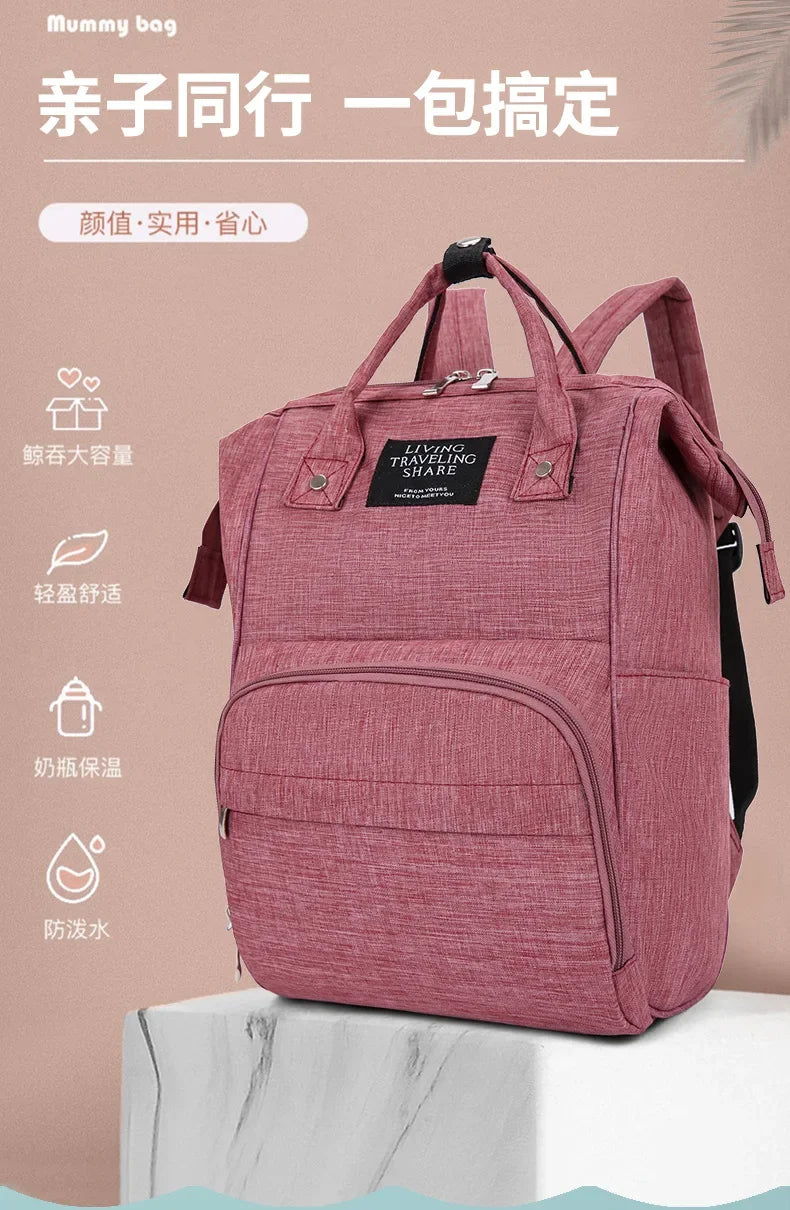 Wickelrucksack Windeltasche Mama Große Kapazität Taschen Mama Baby Multifunktionale Wasserdichte Outdoor Reise Windeltaschen für die Babypflege
