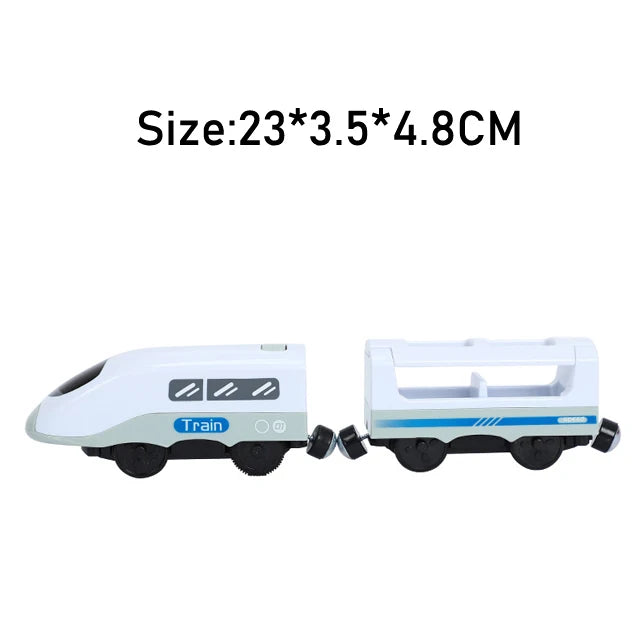 RC Electric Train Set Locomotive Magnetic Train Diecast Slot Toy Fit for Brand Wooden Railway Tracks Toys for Children Gifts