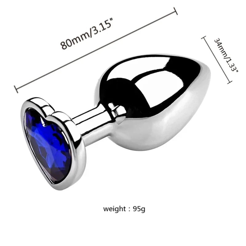 Metall-Analdildo für Frauen, Männer, Paare, Butt Plug, Arsch-Spielzeug, Erwachsenenspiel, Masturbator, Anal S/M/L, Diamant-Sexspielzeug für Erwachsenenprodukte