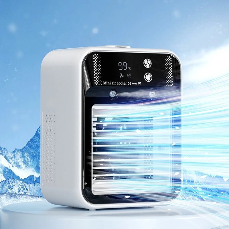 Kabelloser Klimaanlagen-Mini-Ventilator, tragbarer Luftkühler, 500 ml Eiswassersprühbefeuchter für den Heimgebrauch, Klimaanlagen-Nebelventilator, USB