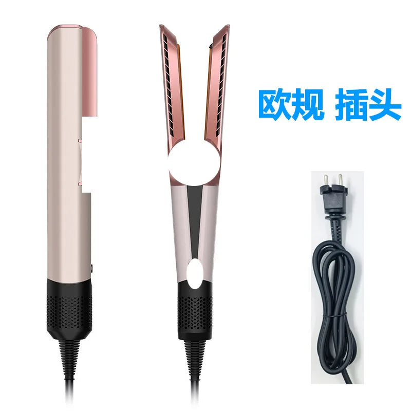 Professioneller 2-in-1 Warmluft-Glätteisen-Haartrockner mit negativen Ionen für glattes, frizzfreies Haar-Styling-Tool