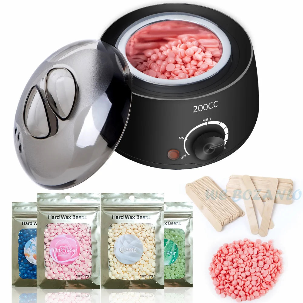 200CC Wax Heater Warmer Hair Removal Machine For Hand Foot Body SPA Epilator Paraffin Wax Pot +Wax Beans + Wood Sticks Hauptbild