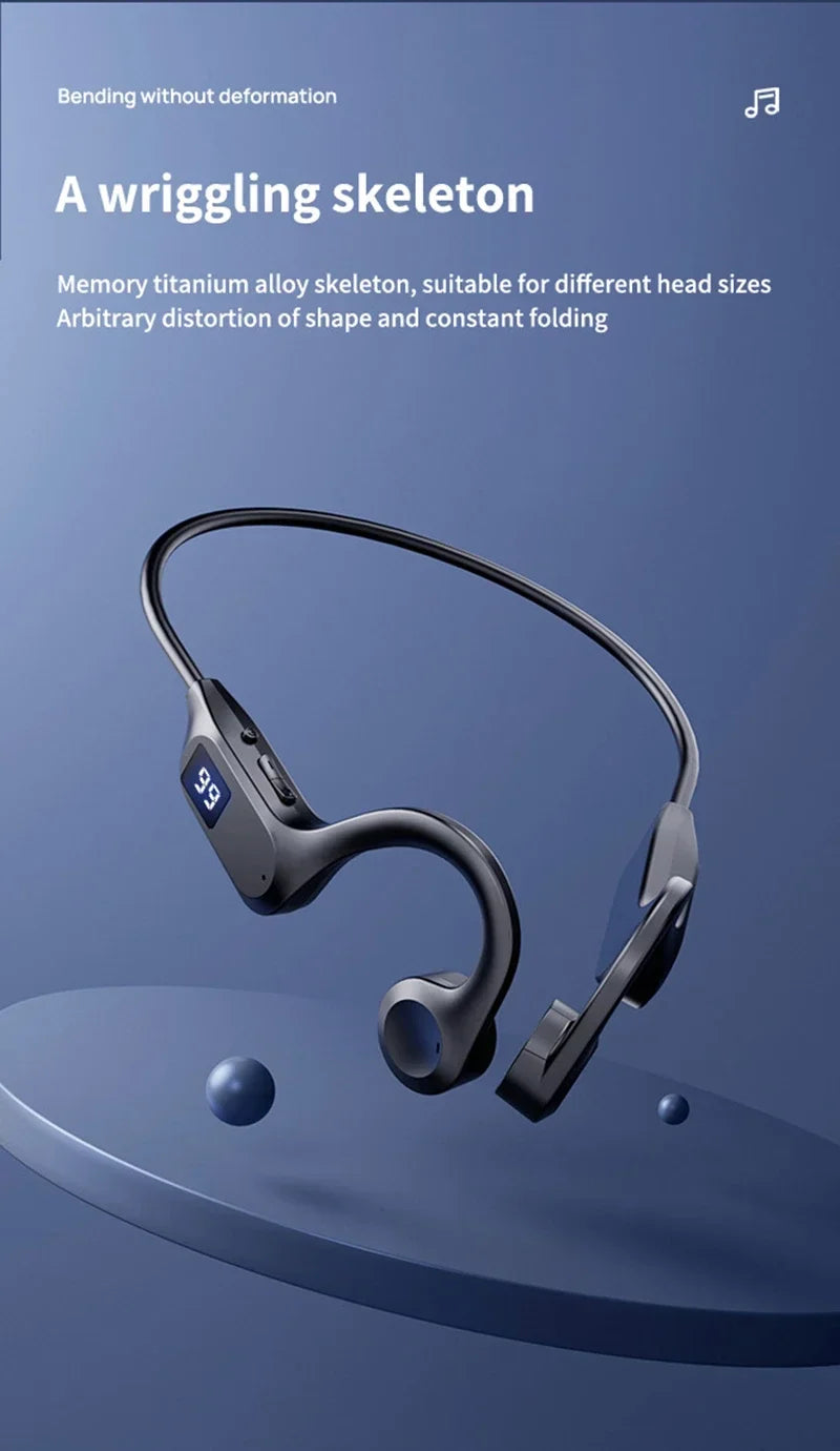 OnePlus Kabellose Knochenschall-Kopfhörer Bluetooth Kopfhörer Sport Schwimmen Bluetooth-kompatibel Kopfhörer Freisprechfunktion mit Mikrofon