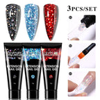 LILYCUTE 15ml Verlängerungsgel-Nagellack-Set Quick Nail Prolong mit Verlängerungsform-Nagelspitzen Acryl-Lösung Maniküre-Werkzeug-Kit