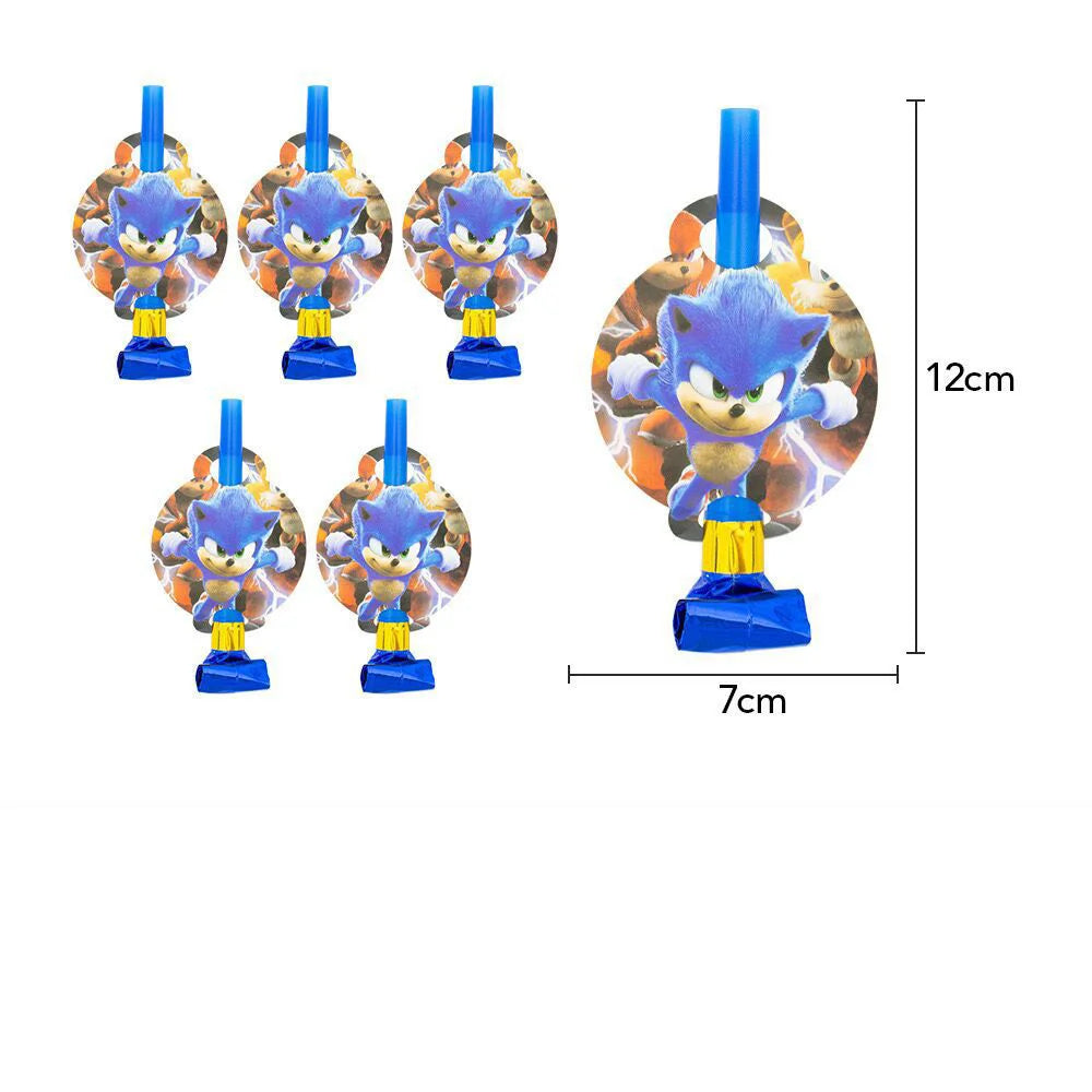 Sonic Geburtstagsparty Dekoration Spiel Igel Ballons Actionfigur Party Pappteller Handtuch Becher Tischdecke Spielzeug Kindergeschenke
