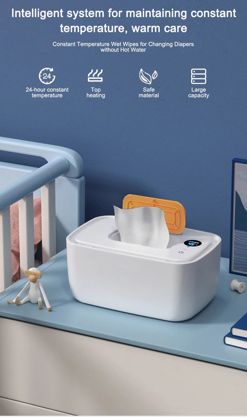 Tragbarer Baby Feuchttücherwärmer Spender Feuchttücher Thermostat Wärmer Taschentuchbox Servietten Elektrische Heizung Isolierung Anzeige