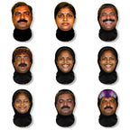 Lustiger indischer Gesichtsausdruck Parodie Abstrakt Humorvolle Maske Neuheit Live-Streaming Outdoor-Requisite Cosplay Kostümzubehör