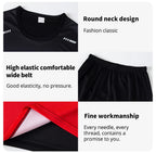 3-teiliger Herren-Sportanzug, schnelltrocknend, mit Farbverlauf, Freizeit-Sport, Laufen, kurze Ärmel, bequeme Sonnencreme, Hose, Joker-Shorts