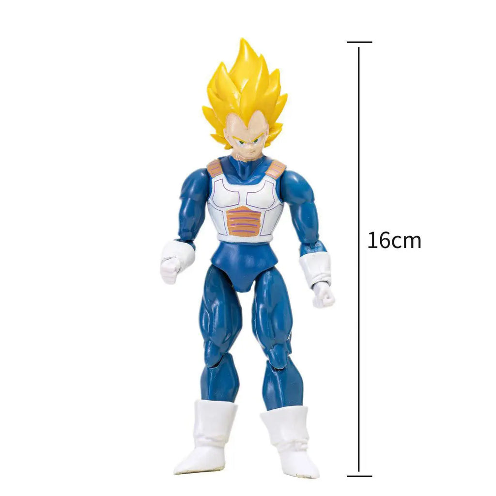 12-18CM Anime Dragon Ball Z Super Saiyajin Son Goku Broly Vegeta Anime Actionfigur Modell Geschenke Sammlerfiguren für Kinder