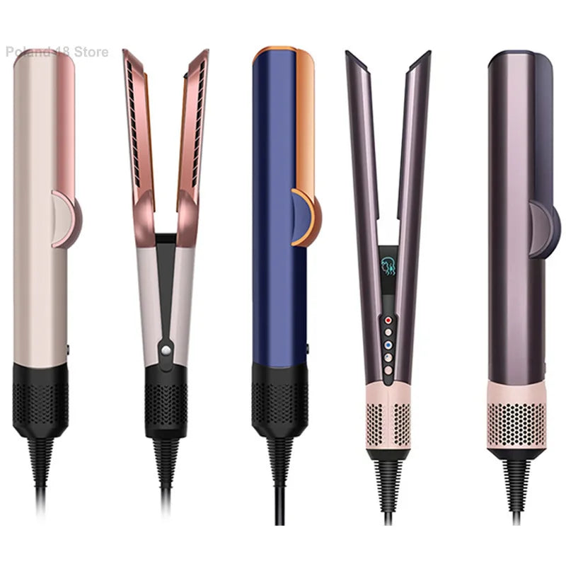 Professioneller 2-in-1 Warmluft-Glätteisen-Haartrockner mit negativen Ionen für glattes, frizzfreies Haar-Styling-Tool