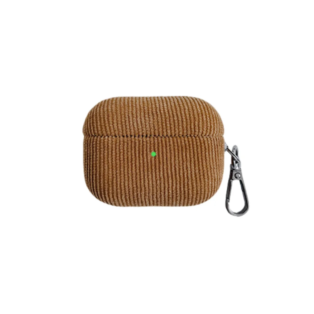 Winter Matte Corduroy Fabric Hook Earphone Case For Apple Airpods 1 2 3 4 Pro 3 2 Wireless Bluetooth Earphone Anti Scratch Cover