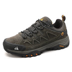 HIKEUP Leder Herrenschuhe für Herren Freizeitschuhe Mode Wasserdicht Winter Luxus Designer Marke Arbeitsstiefel Herren Rutschfeste Sneaker