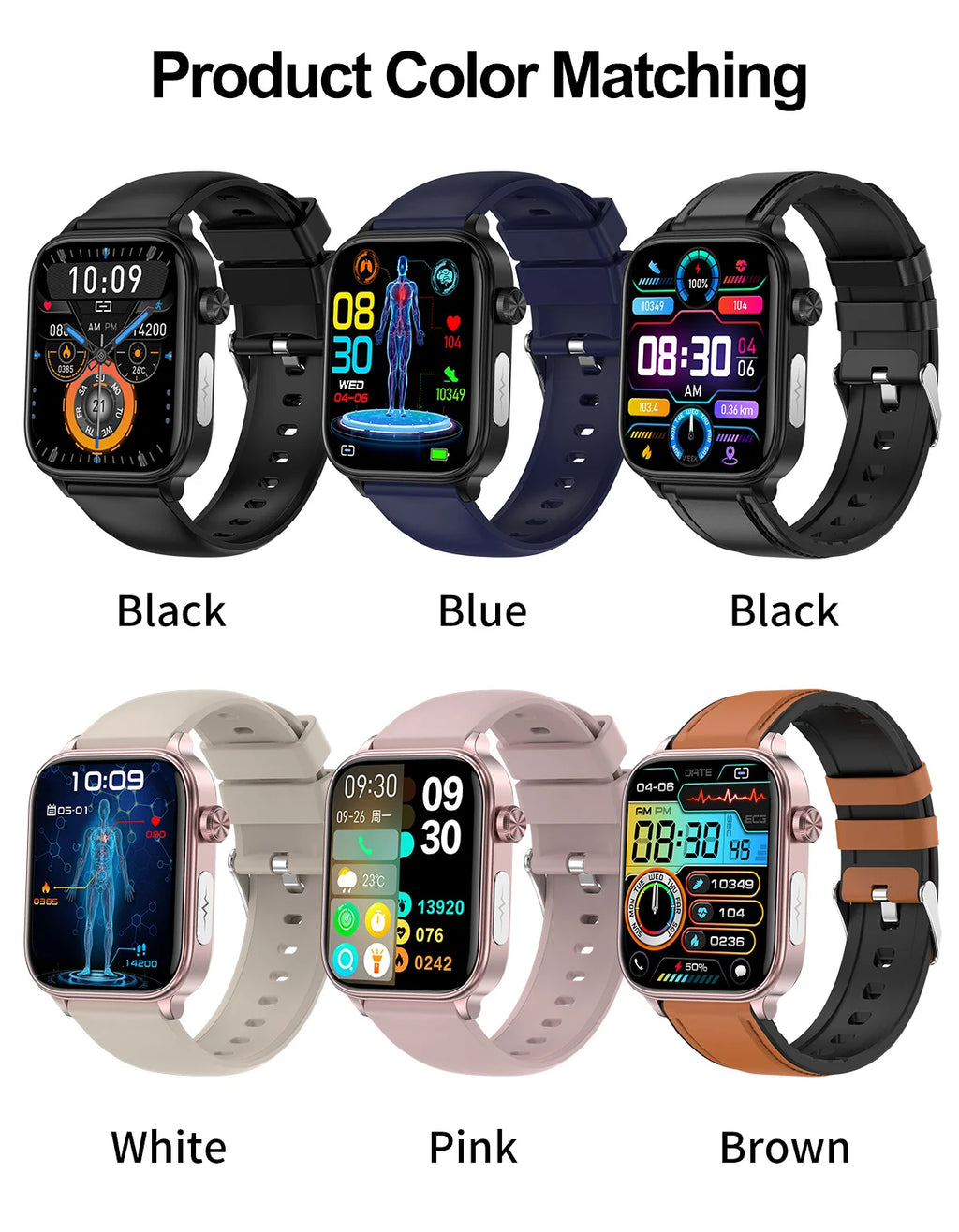 2025 Neue KI-Diagnose Blutfette Harnsäure Körperzusammensetzung Test Smartwatch für Herren EKG+PPG Bluetooth Anruf Gesundheits-Smartwatch