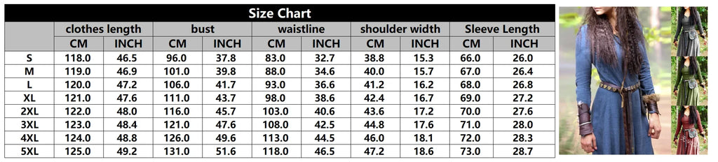 LisdinoMittelalterliches Kleid Damen Langarm Maxirobe Vintage Elfenkleid Renaissance Keltisch Wikinger Gothic Cosplay Kostüme