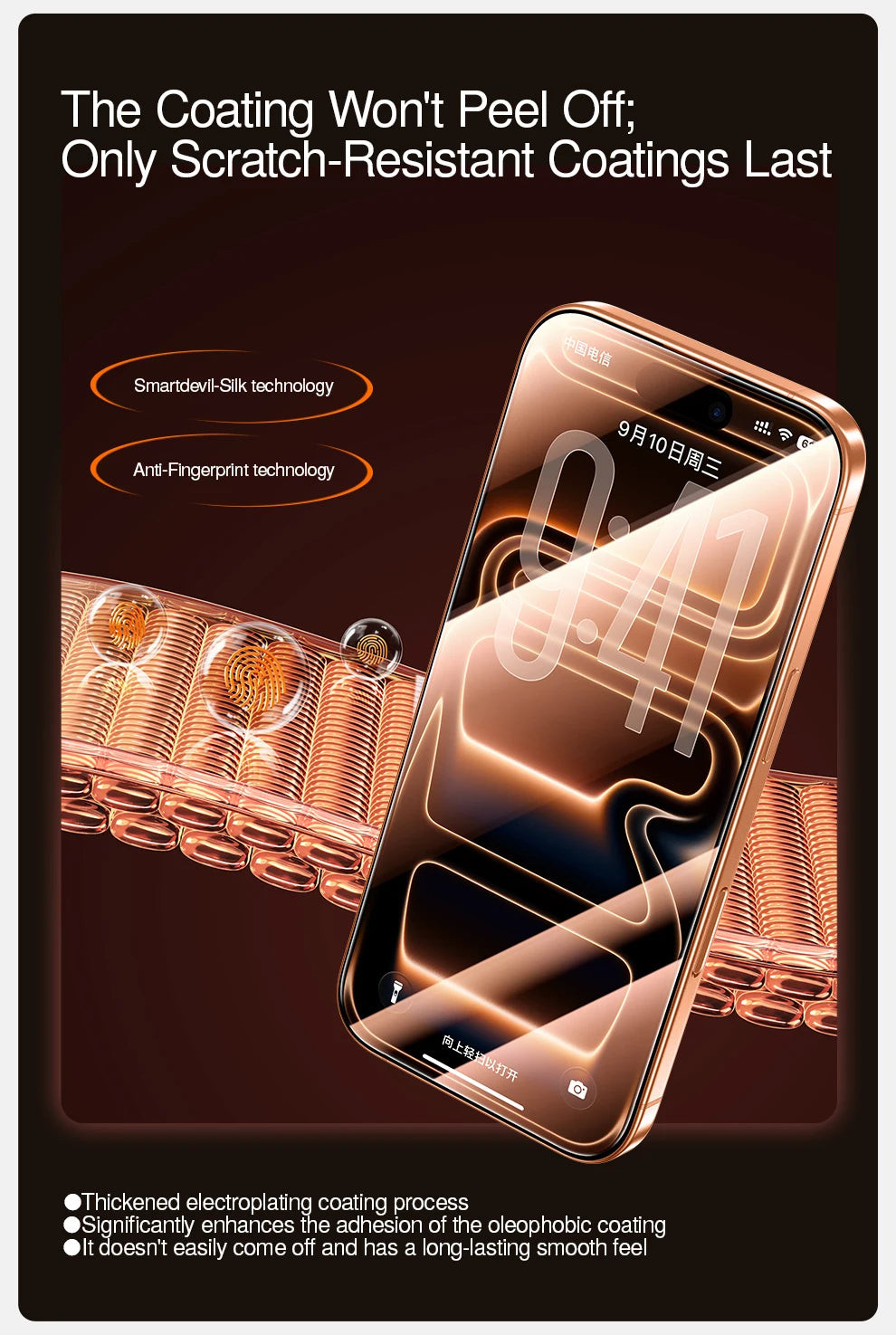 SmartDevil HD Panzerglasfolie für iPhone 17 ProMax Blickschutzfolie für iPhone 17Air 17Pro 16Pro 16 Anti-Fingerabdruck