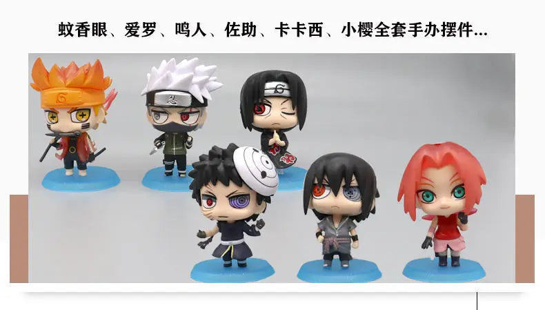 Anime Naruto Actionfigur Naruto Sasuke Kakashi Itachi Modell Spielzeug Desktop Ornament Dekoration Geschenk Junge Mädchen