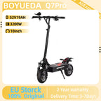 BOYUEDA Q7PRO Elektroroller 3200W Doppelmotor 52V19AH Faltbar 10 Zoll Reifen 70KM/H Höchstgeschwindigkeit 70KM Reichweite mit Sitz