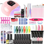 Limegirl Nagelset Nagelgel-Werkzeugset 54W Nagellampe 18/12/7 Farben UV-Gel-Nagellack-Set Enthält Nagelfräser Nagelset