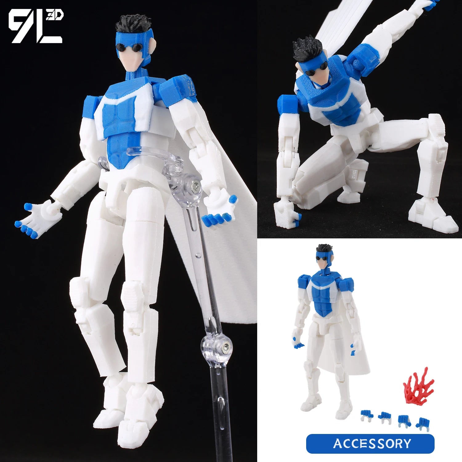 9L3D Gedruckte Deadpool Wolverine Batman Spider-Man Venom Actionfiguren Dummy13 Lucky13 T13 Anime Modell Spielzeug Sammlerstücke Geschenke