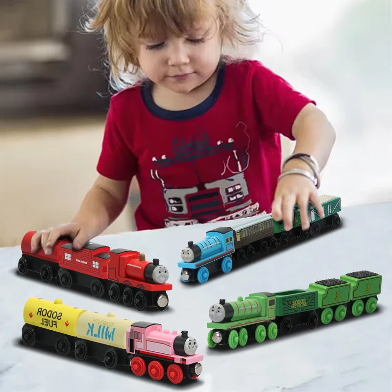 Thomas und seine Freunde Holzzüge Thomas Edward Percy Gordon Henry Molly Modellspielzeug Magnetische Schienenzüge für Jungen Kinder Geschenke Hauptbild