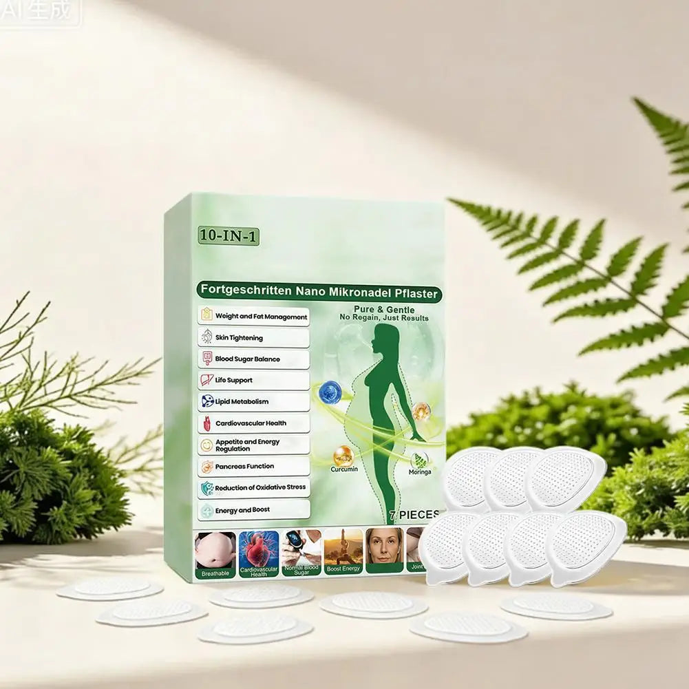 2026 Der neueste Nano-Microneedle-Straffungssticker – Moringa- und Curcumin-Extrakt, Hautstraffung, Fettmanagement für Frauen und Männer