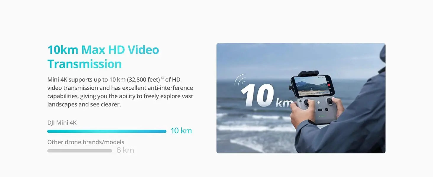 DJI Mini 4K Drohne Kamera 249g 3-Achsen Gimbal Stabilisierung 10km Videoübertragung Auto Rückkehr Widerstand Lange Akkulaufzeit Original C0