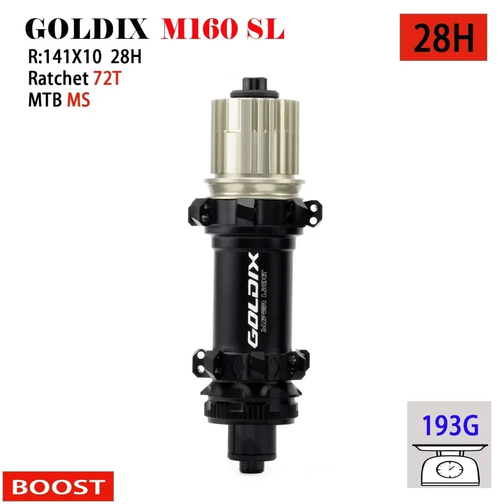 GOLDIX M160 Superleichte MTB BOOST Naben Center Lock Disc 28H Ratchet 72T Mountain XD Fahrradnabe für Shimano SRAM 11 12 Speed