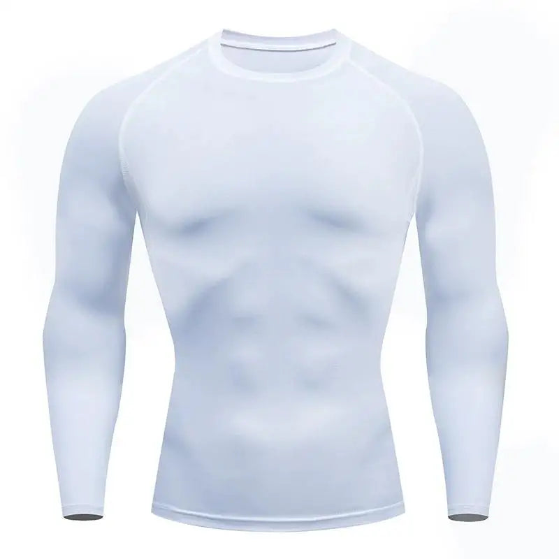 Kompressions-Laufshirt Herren Langarmshirt für Männer Sportbekleidung Schnelltrocknend Fitness T-Shirt Training Workout Muskelshirt