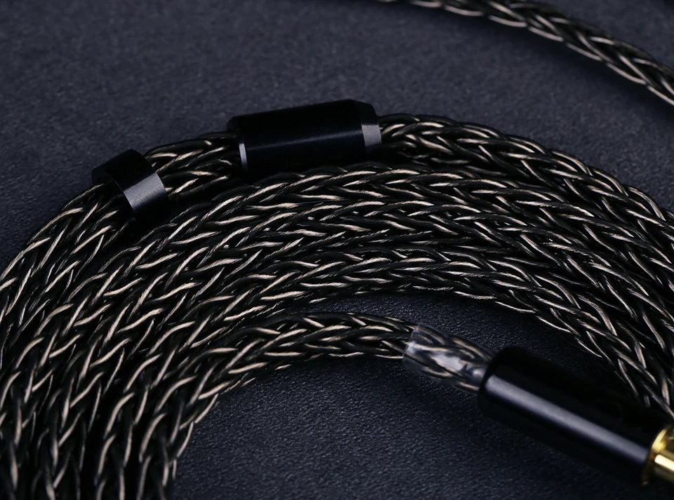OPENHEART 16-adriges Kopfhörerkabel 1 zu 2 Klinken dual 3.5/2.5/4.4mm/XLR symmetrisches Kabel für HIFIMAN DENON Ersatzkabel 2m 3m