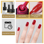 Gel-Nagellack-Kit, professionelles Nagelgel-Kit mit Nageltrockner, Soak-Off-Nagellack-Kit, Unterlack, Überlack, Maniküre-Werkzeug-Set