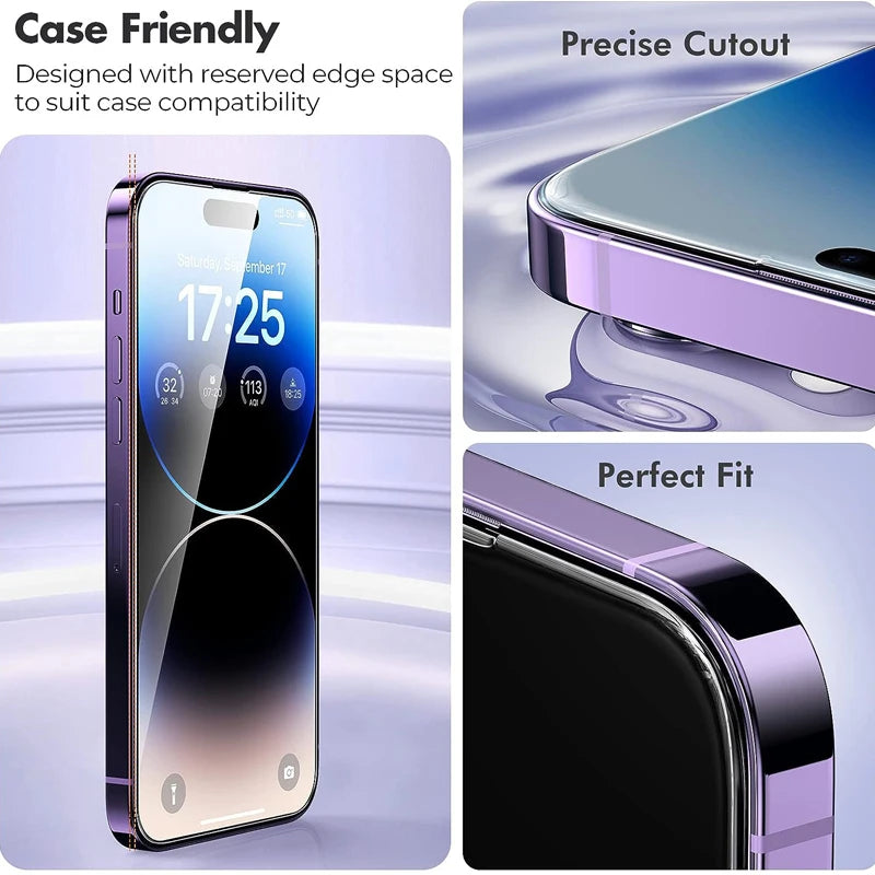 Panzerglas für iPhone 14 Pro 15 16 17 13 12 11 Pro Max Displayschutzfolie für iPhone 15 Pro Folie für iPhone 13 14 Pro Glas